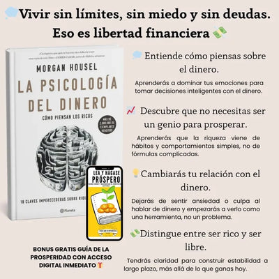 2 - Libro "La psicología del dinero"💸 RECIBE GRATIS 🎁Guia "Lea y hágase prospero" 🎁